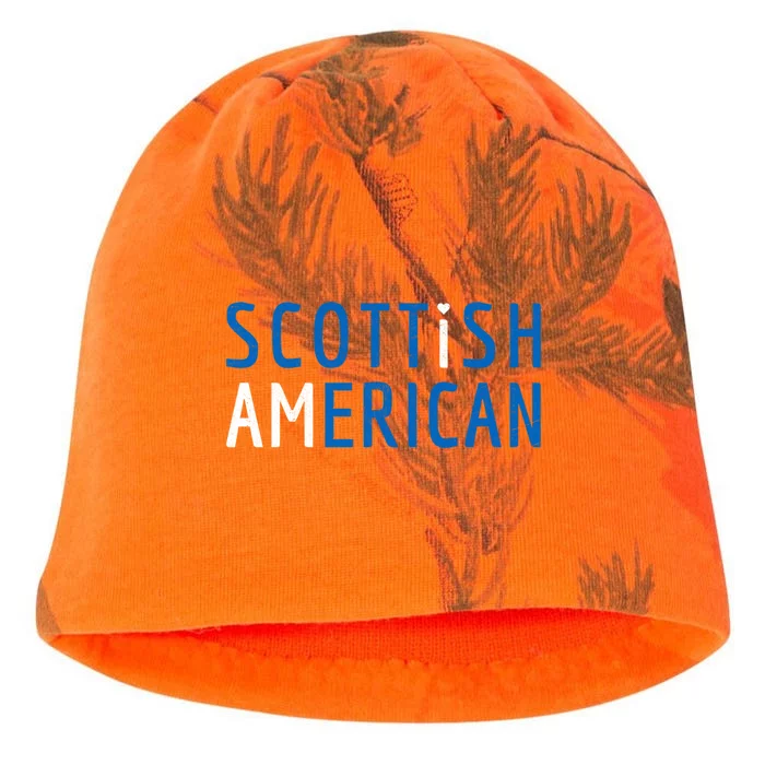 I Am Scottish American Funny Gift Scotland And America Pride Gift Kati - Camo Knit Beanie