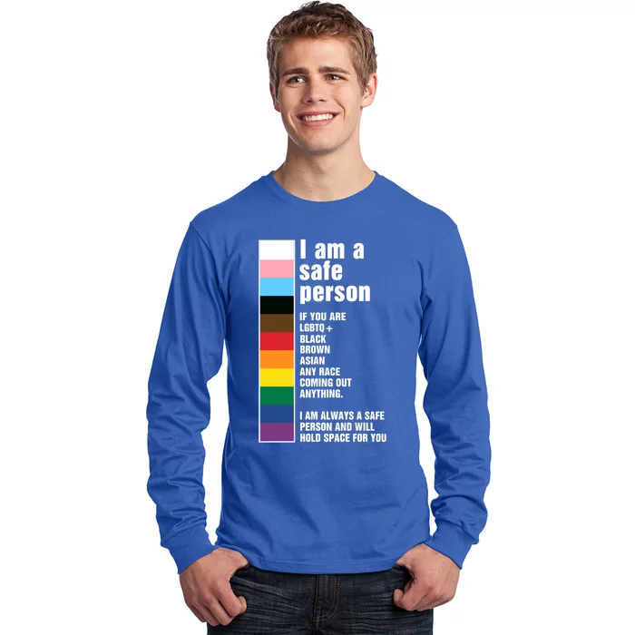 IM A Safe Person Rainbow Lgbt Lesbian Pride Cute Gift Long Sleeve Shirt