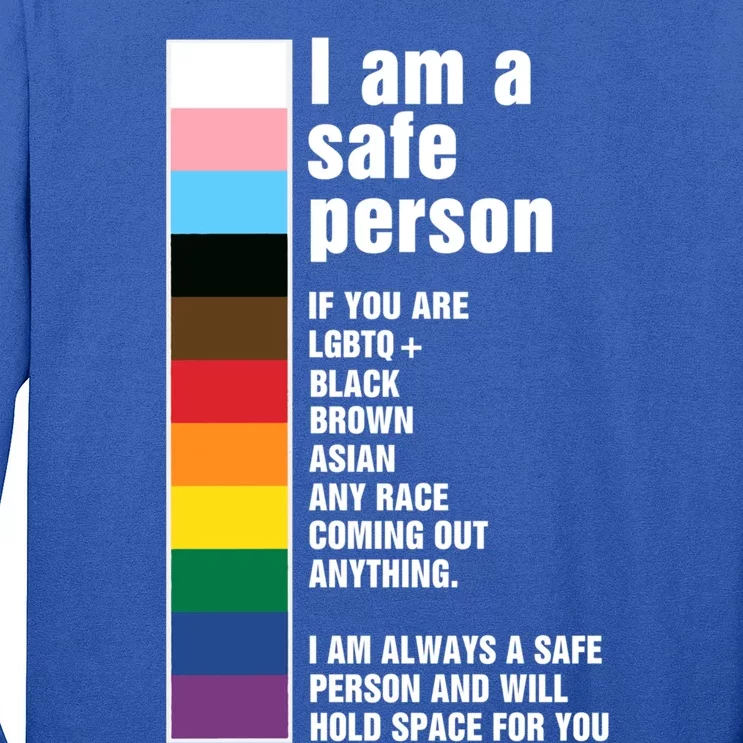 IM A Safe Person Rainbow Lgbt Lesbian Pride Cute Gift Long Sleeve Shirt