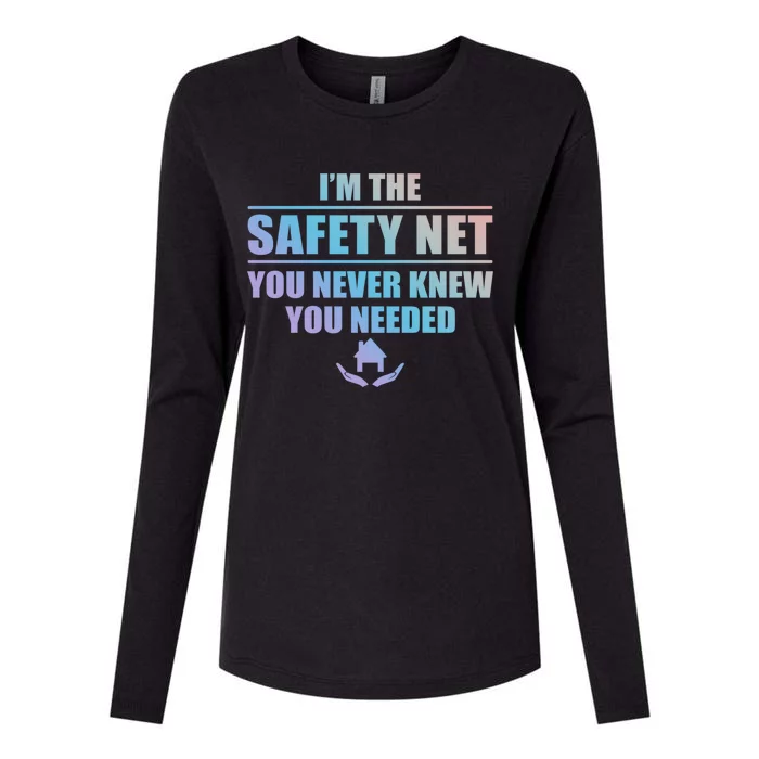 Insurance Agent Safety Net Funny Life Insurance Gift Womens Cotton Relaxed Long Sleeve T-Shirt