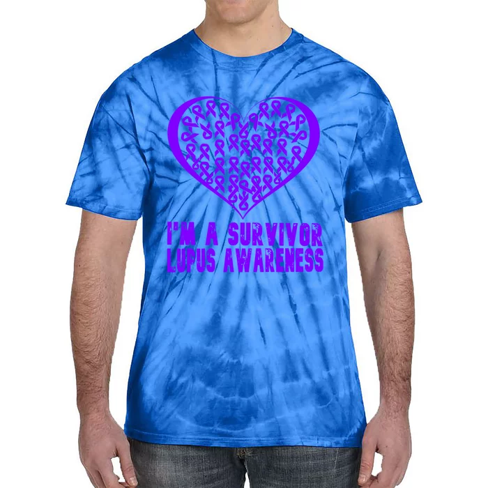 IM A Survivor Lupus Warrior Day Awareness Purple Support Gift Tie-Dye T-Shirt