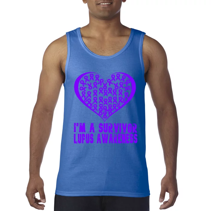 IM A Survivor Lupus Warrior Day Awareness Purple Support Gift Tank Top