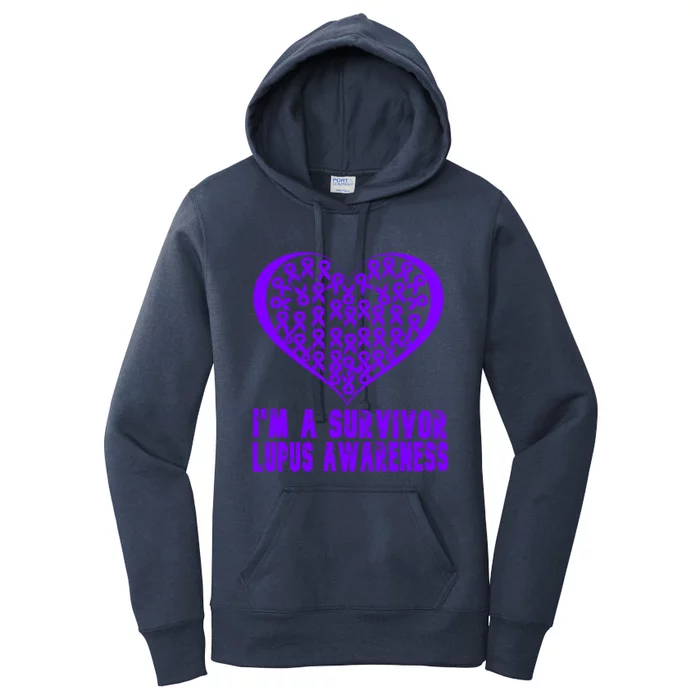 IM A Survivor Lupus Warrior Day Awareness Purple Support Gift Women's Pullover Hoodie