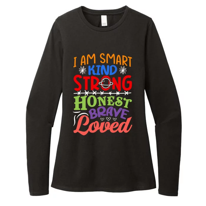 I Am Smart Strong Honest Brave Loved Funny Gift Womens CVC Long Sleeve Shirt