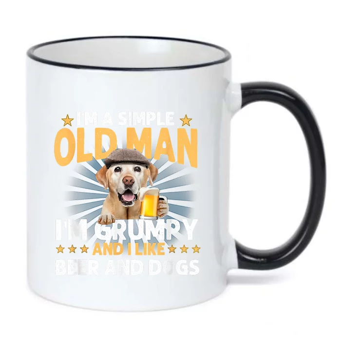 Im A Simple Old Man Im Grumpy And I Like Beer And Dogs Black Color Changing Mug