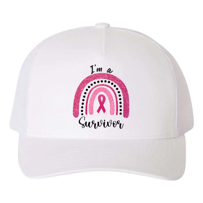 Im a Survivor Breast Cancer Survivor Gifts Yupoong Adult 5-Panel Trucker Hat