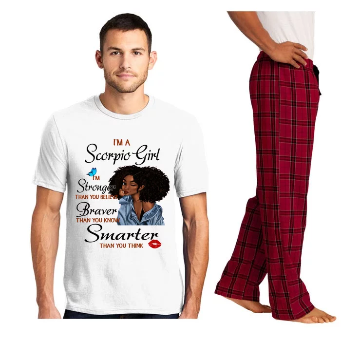 Im A Scorpio Im Stronger Than You Scorpio Birthday Gift Pajama Set