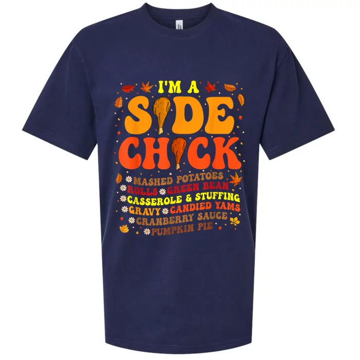 Im A Side Chick Thanksgiving Day Funny Turkey Leg Autumn Sueded Cloud Jersey T-Shirt