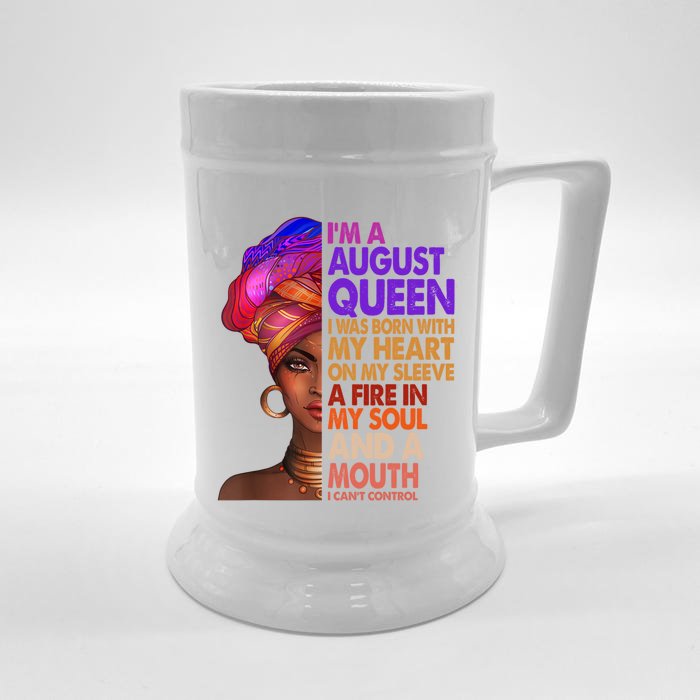 Im A September Black Virgo Libra Queen Birthday Funny Gift Front & Back Beer Stein