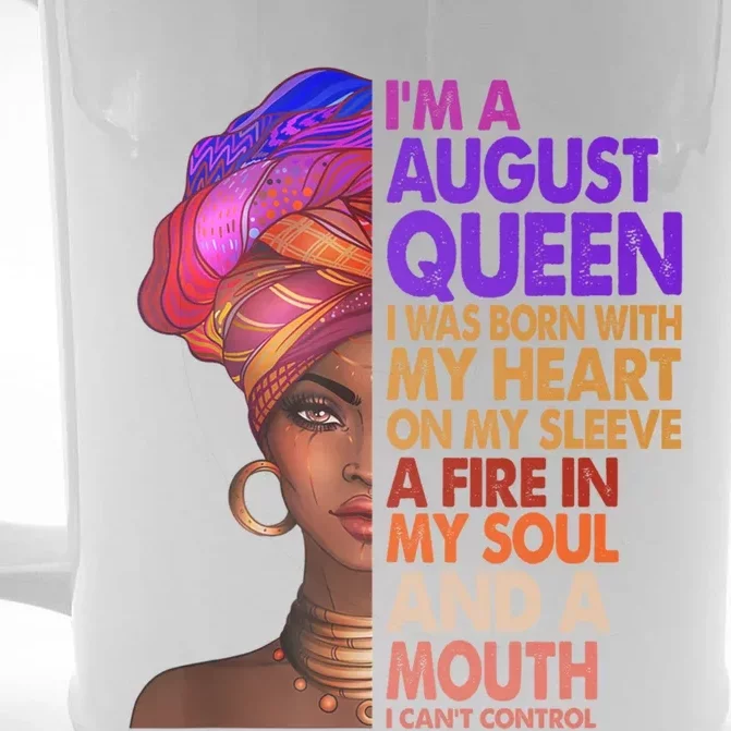 Im A September Black Virgo Libra Queen Birthday Funny Gift Front & Back Beer Stein