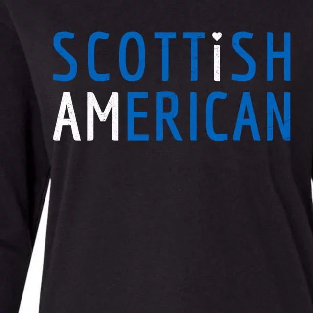 I Am Scottish American Gift Scotland And America Pride Gift Womens Cotton Relaxed Long Sleeve T-Shirt