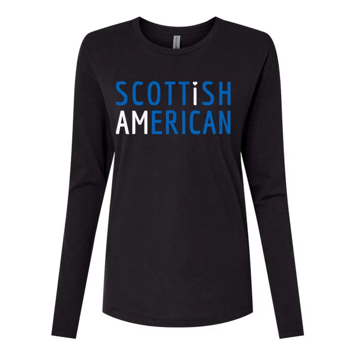 I Am Scottish American Gift Scotland And America Pride Gift Womens Cotton Relaxed Long Sleeve T-Shirt