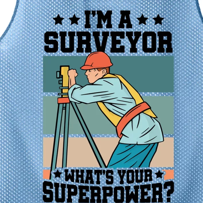 Im A Surveyor Whats Your Superpower Construction Meaningful Gift Mesh Reversible Basketball Jersey Tank