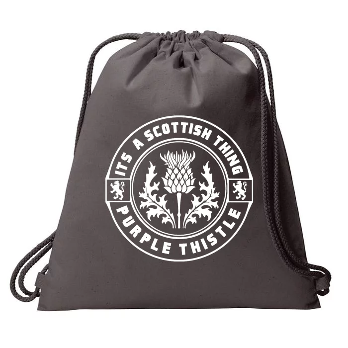 ItS A Scottish Thing Purple Thistle Drawstring Bag