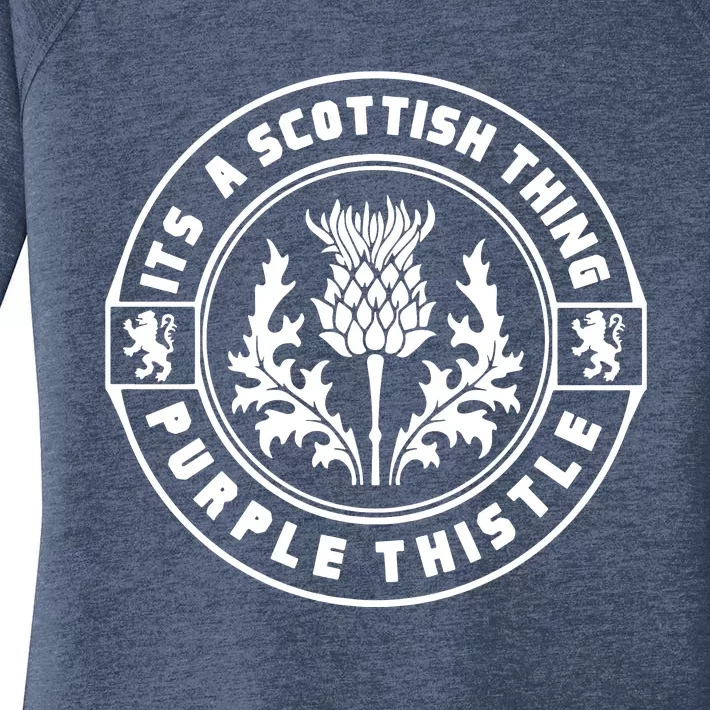 ItS A Scottish Thing Purple Thistle Women's Perfect Tri Tunic Long Sleeve Shirt