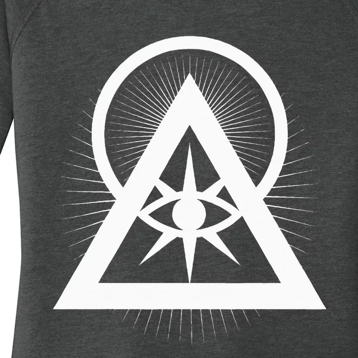 Illuminati All Seeing Eye Logo Women's Perfect Tri Tunic Long Sleeve Shirt