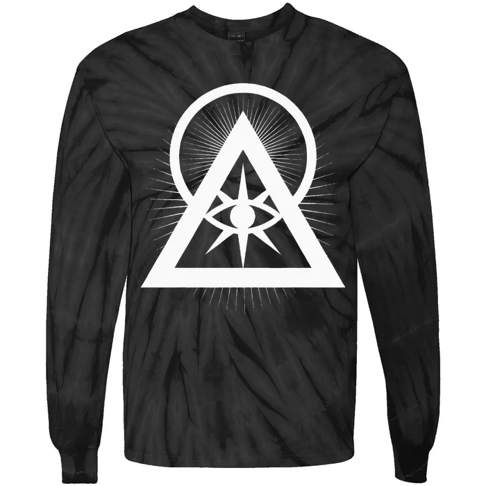 Illuminati All Seeing Eye Logo Tie-Dye Long Sleeve Shirt