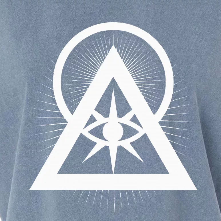 Illuminati All Seeing Eye Logo Garment-Dyed Women's Muscle Tee