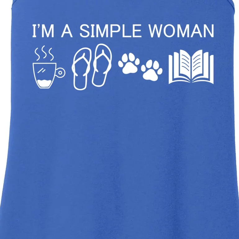 Im A Simple Gift I Love Coffee Flip Flops Dog Books Gift Ladies Essential Tank