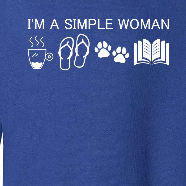 Im A Simple Gift I Love Coffee Flip Flops Dog Books Gift Toddler Sweatshirt