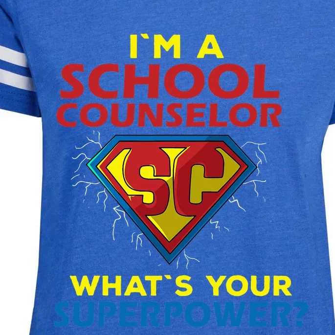 Im A School Counselor Whats Your Superpower Enza Ladies Jersey Football T-Shirt