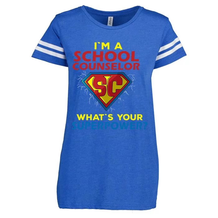 Im A School Counselor Whats Your Superpower Enza Ladies Jersey Football T-Shirt