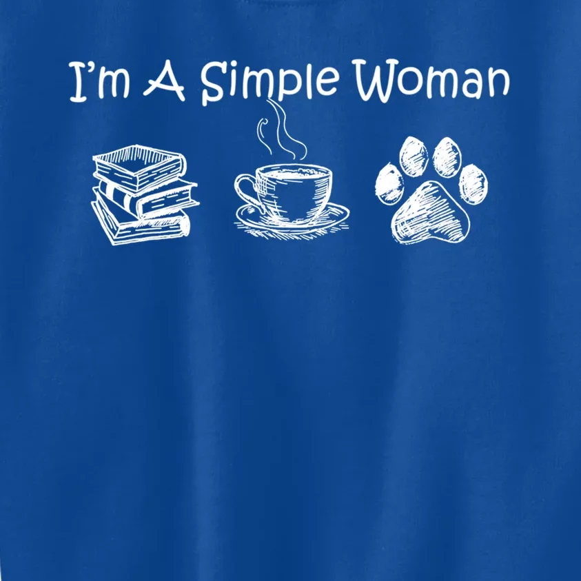 Im A Simple Like Book Coffee Dog Funny Gift Kids Sweatshirt