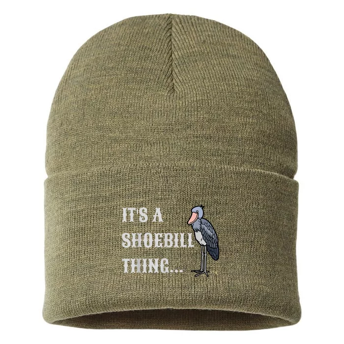 Its A Shoebill Thing African Birds Lover Sustainable Knit Beanie