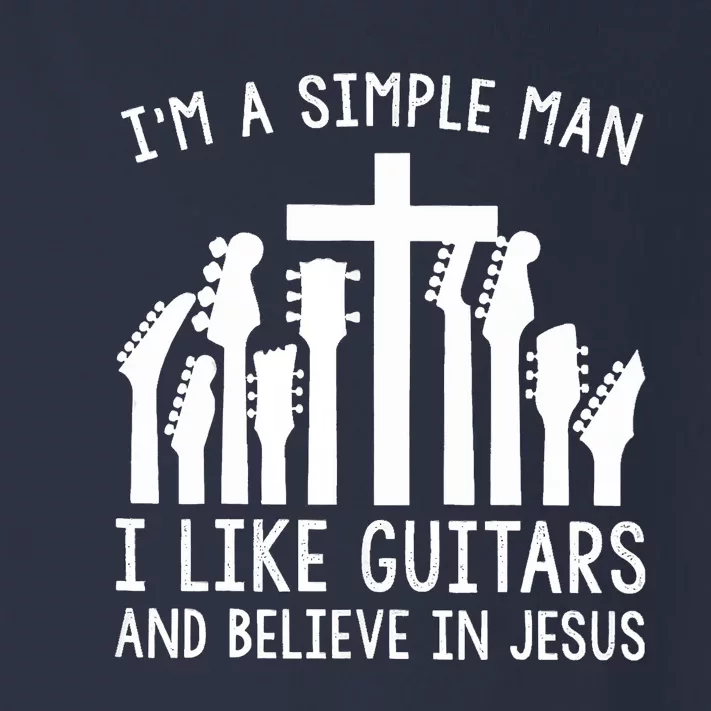 Im A Simple Man I Like Guitars And Believe In Jesus Toddler Long Sleeve Shirt