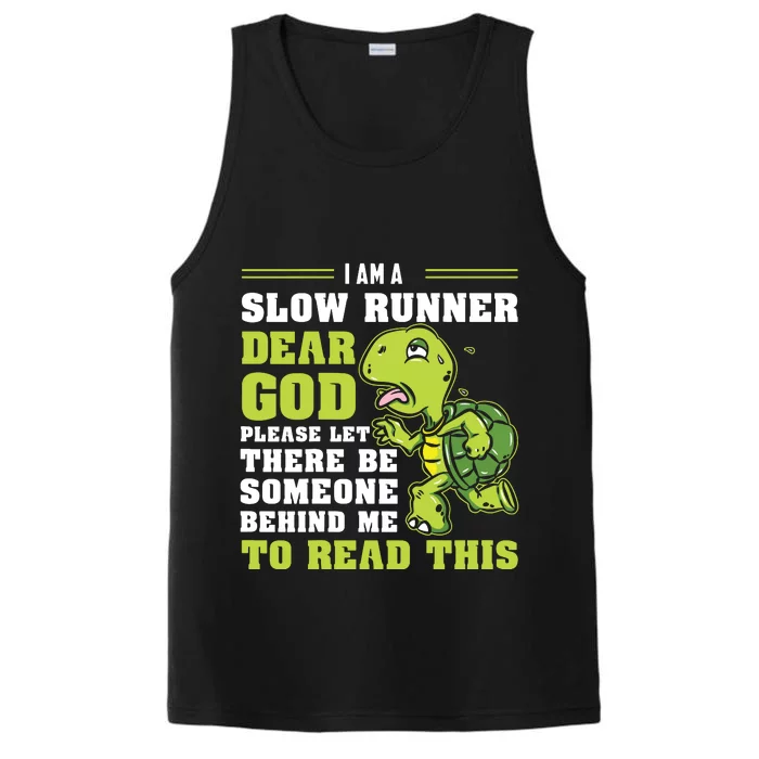 Im A Slow Runner Turtle Funny Marathon Running Run Gift Performance Tank