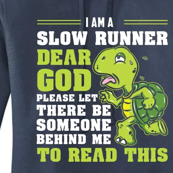 Im A Slow Runner Turtle Funny Marathon Running Run Gift Women's Pullover Hoodie