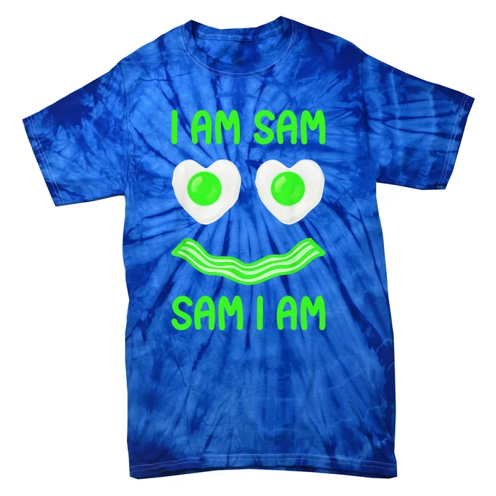 I Am Sam I Am Funny Green Eggs Ham Smile Face Tie-Dye T-Shirt