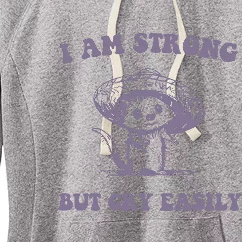 I Am Strong But Cry Easily Retro Women's Fleece Hoodie