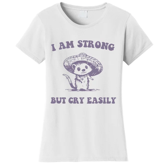 I Am Strong But Cry Easily Retro Women's T-Shirt