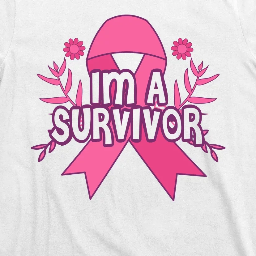 Im A Survivor Breast Cancer Awareness Ribbon T-Shirt