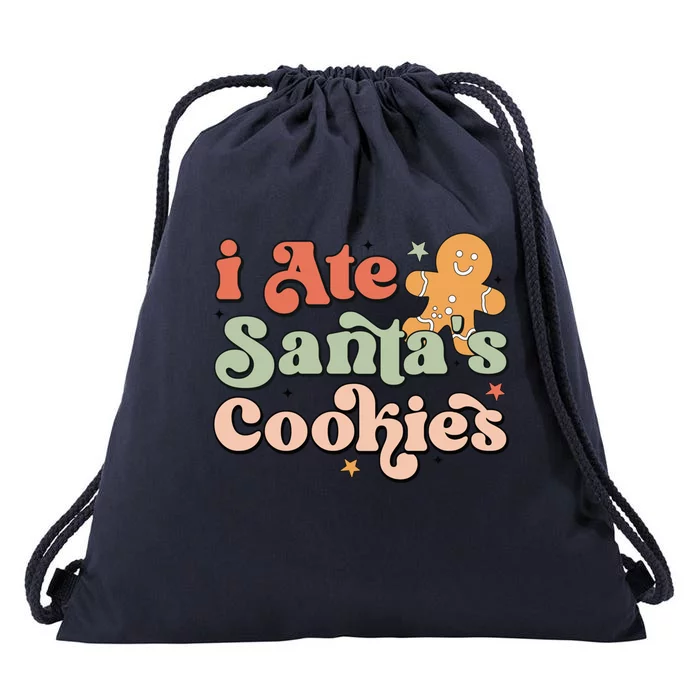 I Ate Santas Cookies Lovers Funny Christmas Gift Drawstring Bag