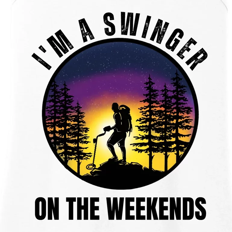 Im A Swinger On The Weekends Funny Metal Detectorist Ladies Essential Tank