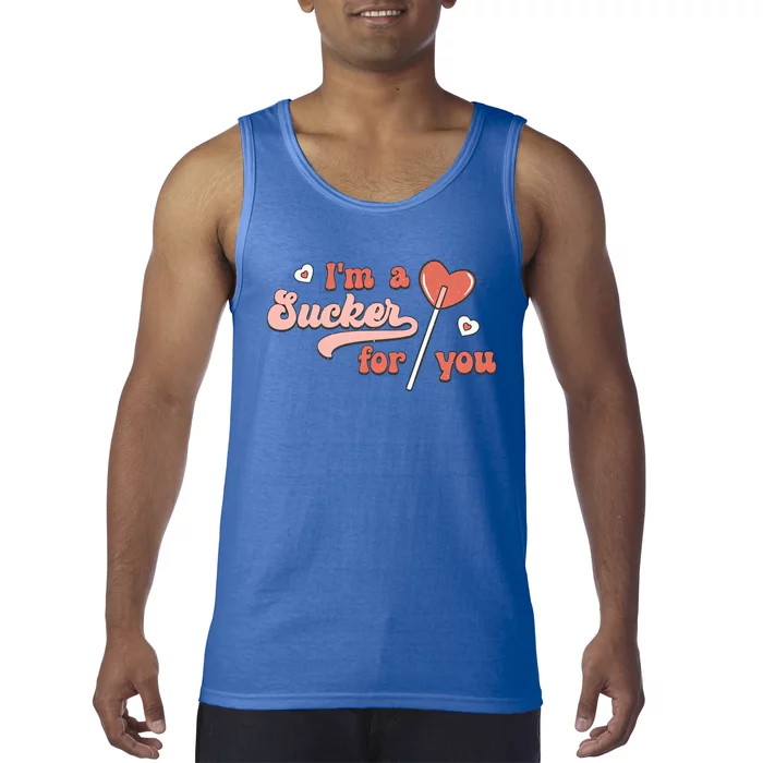 Im A Sucker For You Heart Lollipop Couple Matching Valentine Funny Gift Tank Top