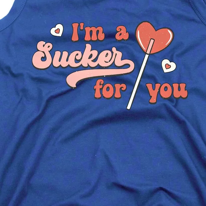 Im A Sucker For You Heart Lollipop Couple Matching Valentine Funny Gift Tank Top