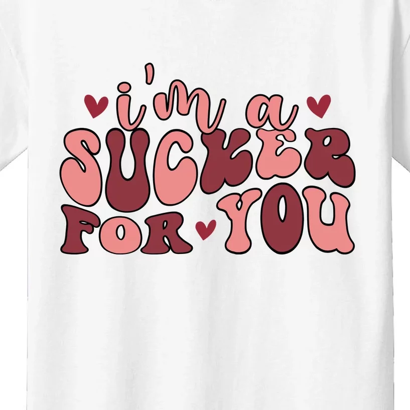 I'm A Sucker For You Retro Valentine's Day Gift Kids T-Shirt