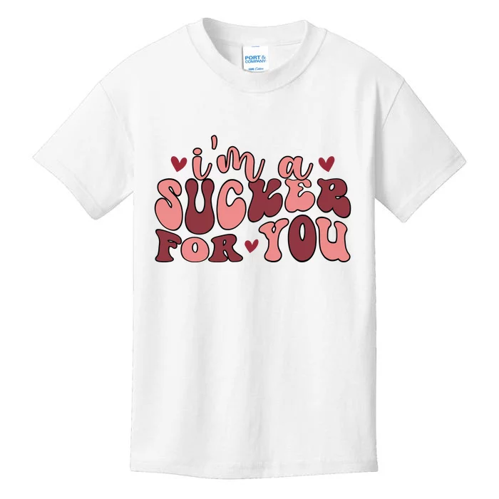 I'm A Sucker For You Retro Valentine's Day Gift Kids T-Shirt