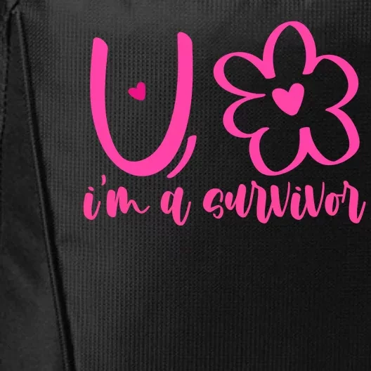 Im A Survivor Breast Cancer Awareness Month City Backpack