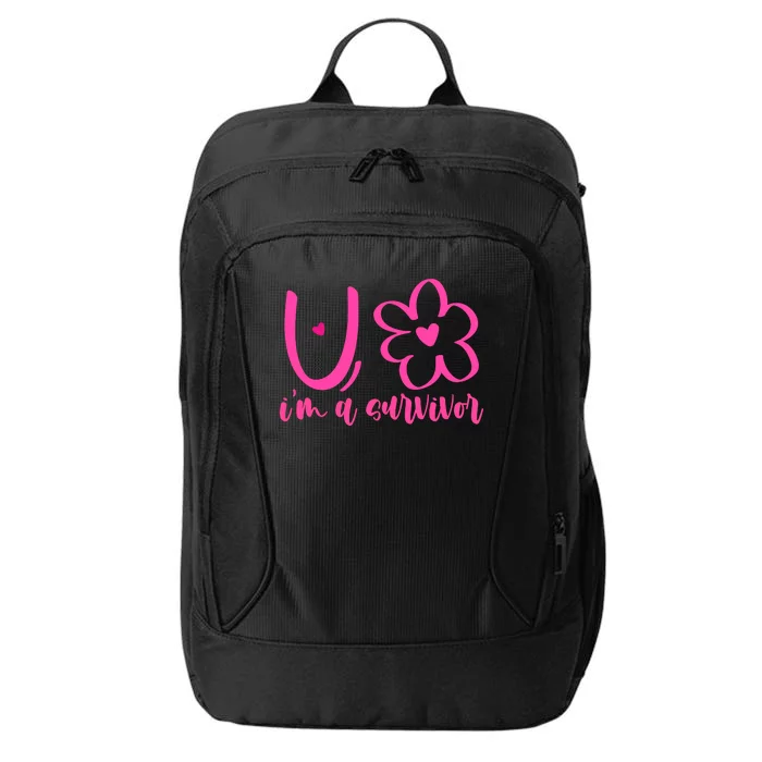 Im A Survivor Breast Cancer Awareness Month City Backpack