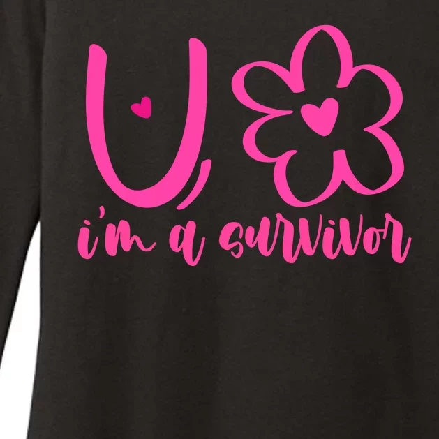 Im A Survivor Breast Cancer Awareness Month Womens CVC Long Sleeve Shirt