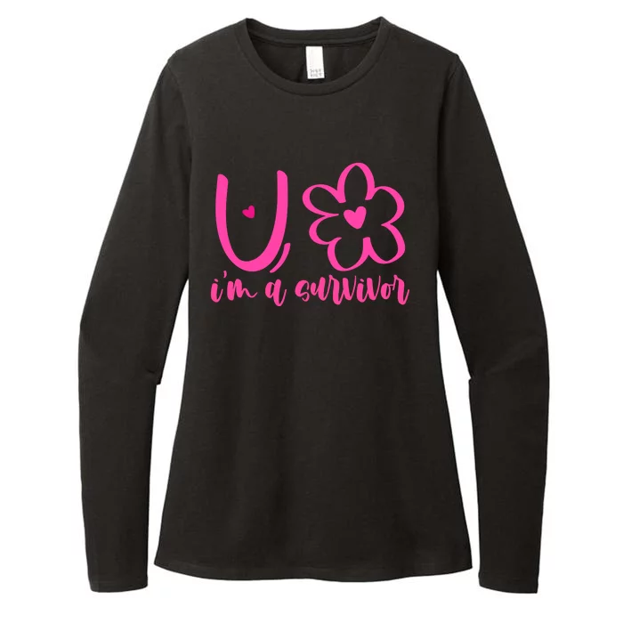 Im A Survivor Breast Cancer Awareness Month Womens CVC Long Sleeve Shirt