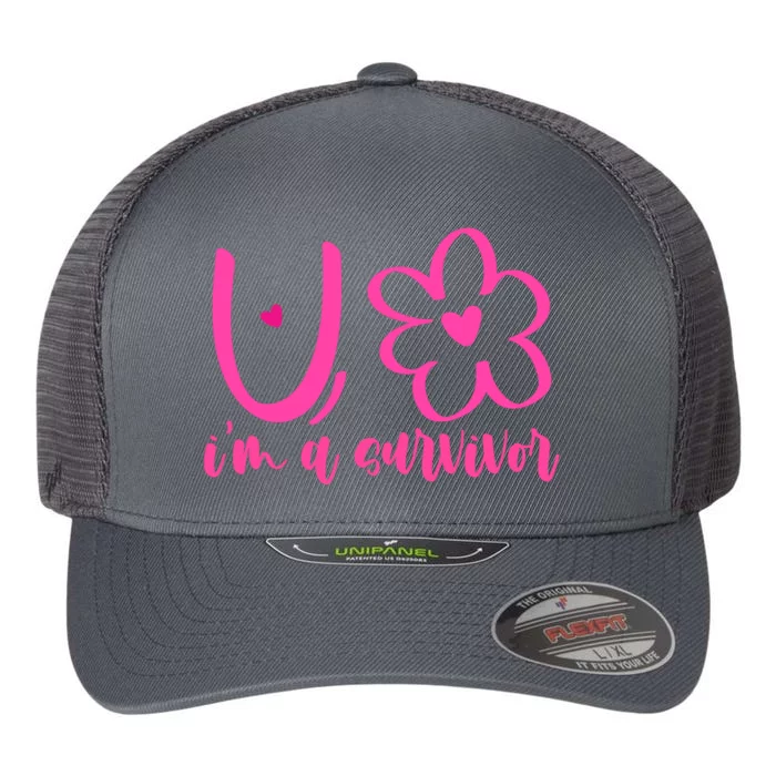 Im A Survivor Breast Cancer Awareness Month Flexfit Unipanel Trucker Cap