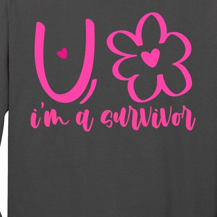 Im A Survivor Breast Cancer Awareness Month Long Sleeve Shirt