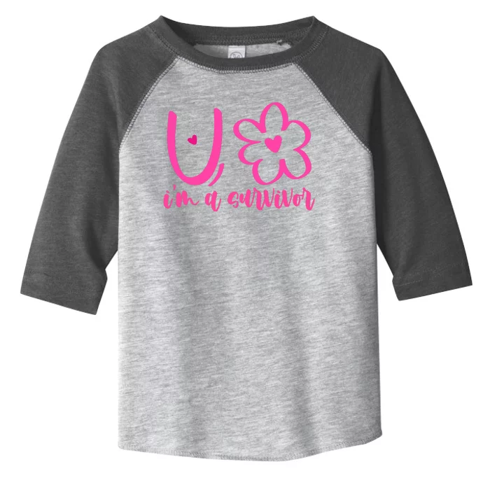 Im A Survivor Breast Cancer Awareness Month Toddler Fine Jersey T-Shirt