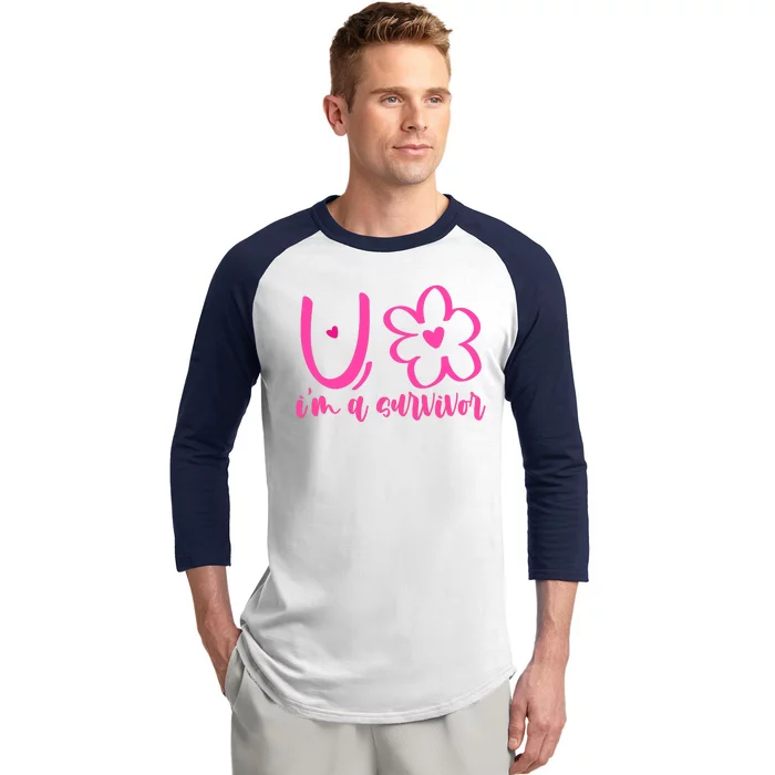 Im A Survivor Breast Cancer Awareness Month Baseball Sleeve Shirt