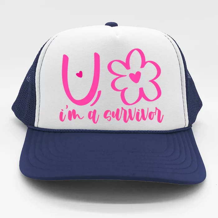 Im A Survivor Breast Cancer Awareness Month Trucker Hat